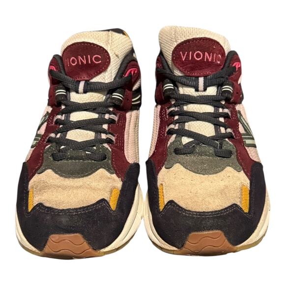 Vionic 23Walk 2.0 Women's Size 9.5 Black Pink Red Suede Sneakers - Picture 4 of 9
